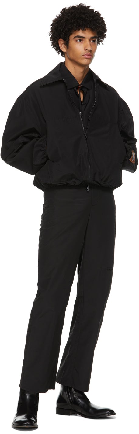Boramy Viguier Black Straight-Leg Trousers