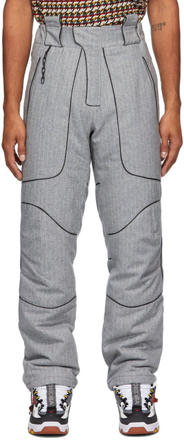 Boramy Viguier Grey Wool Hiking Trousers - Pantalon de randonnée en laine grise Boramy Viguier - 보라미 viguier 회색 양모 하이킹 바지