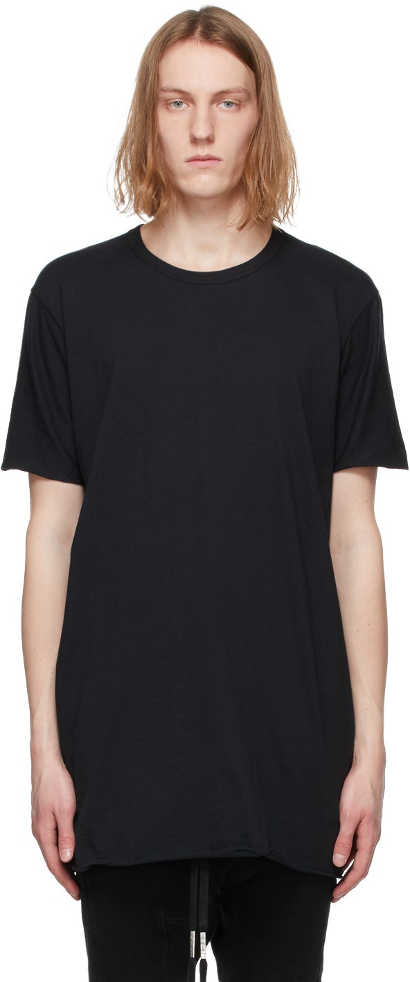 Boris Bidjan Saberi Black Object-Dyed T-Shirt - Boris Bidjan Saberi Noir T-shirt teint d'objet noir - Boris Bidjan Saberi 블랙 객체 염색 티셔츠