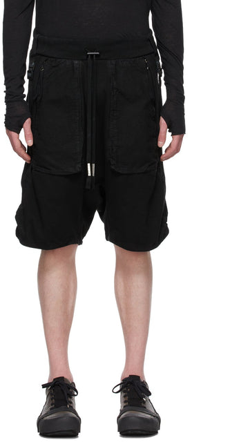 Boris Bidjan Saberi Black Vinyl-Coated Shorts - Boris Bidjan Saberi Short revêtu noir noir - Boris Bidjan Saberi 블랙 비닐 코팅 반바지