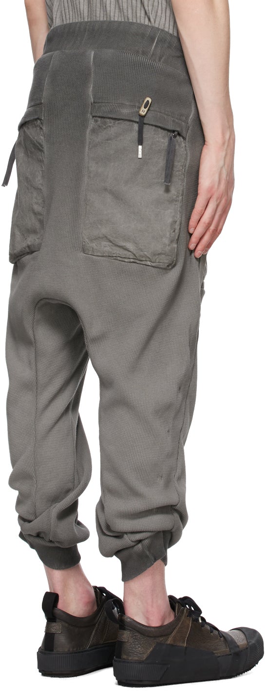 Boris Bidjan Saberi Grey Resin-Dyed Long John Lounge Pants – BlackSkinny