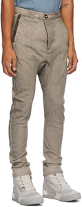 Boris Bidjan Saberi Taupe Oxidized Jeans