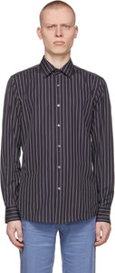 Boss Black Striped Jango Shirt - Chemise Jango à rayures Noir Boss - 보스 블랙 스트라이프 장고 셔츠