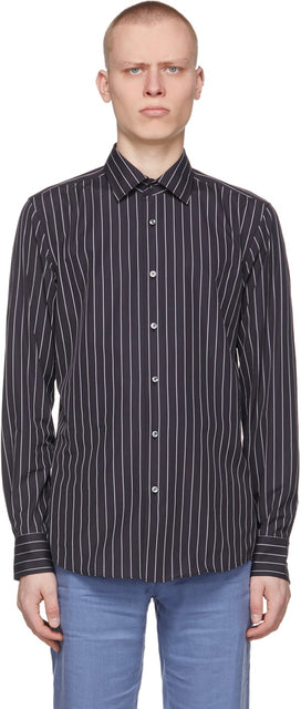 Boss Black Striped Jango Shirt - Chemise Jango à rayures Noir Boss - 보스 블랙 스트라이프 장고 셔츠