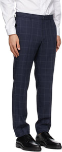 Boss Blue Check Slim Suit