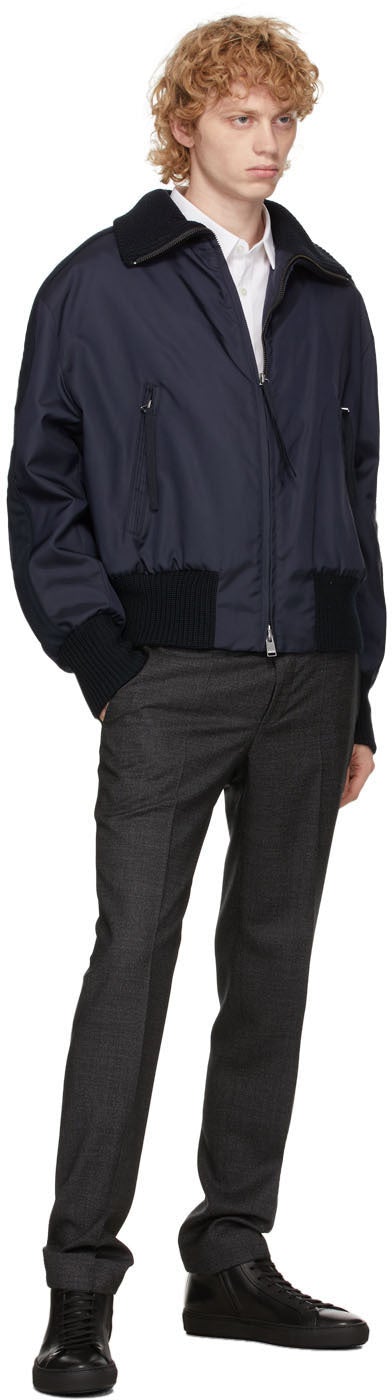 Boss Navy Nylon Exit Jacket