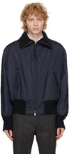 Boss Navy Nylon Exit Jacket - Veste de sortie Nylon Navy Boss Navy - 보스 네이비 나일론 출구 자켓