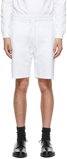 Boss White Cotton Heritage Lounge Shorts - Short de Boss Blanc Cotton Heritage Short - 보스 화이트 코튼 유산 라운지 반바지