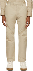 Bottega Veneta Beige Cotton Faille Trousers - Pantalon Faille de Coton Bottega Veneta Beige Beige - Bottega 베네타 베이지 코튼 실패 바지