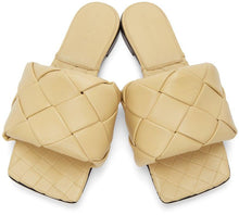Bottega Veneta Beige Intrecciato Lido Sandals