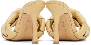 Bottega Veneta Beige Intrecciato â€˜The Lidoâ€™ Heeled Sandals