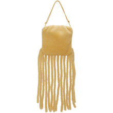 Bottega Veneta Beige Shearling 'The Fringe' Shoulder Bag