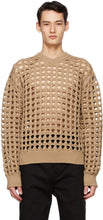 Bottega Veneta Beige Wool Mesh Sweater - Pull de maille de laine beige Bottega Veneta Beige - Bottega 베네타 베이지 양모 메쉬 스웨터