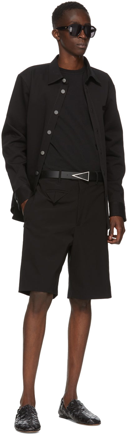 Bottega Veneta Black Canvas Shirt