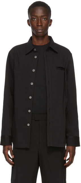 Bottega Veneta Black Canvas Shirt - Chemise en toile noire Bottega Veneta - Bottega 베네타 블랙 캔버스 셔츠