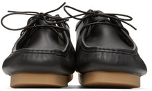 Bottega Veneta Black Driver Lace-Up Loafers