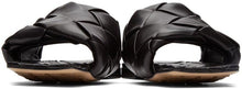 Bottega Veneta Black Intrecciato Lido Sandals