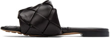 Bottega Veneta Black Intrecciato Lido Sandals