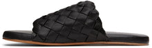 Bottega Veneta Black Intrecciato Slides