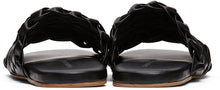 Bottega Veneta Black Intrecciato Slides