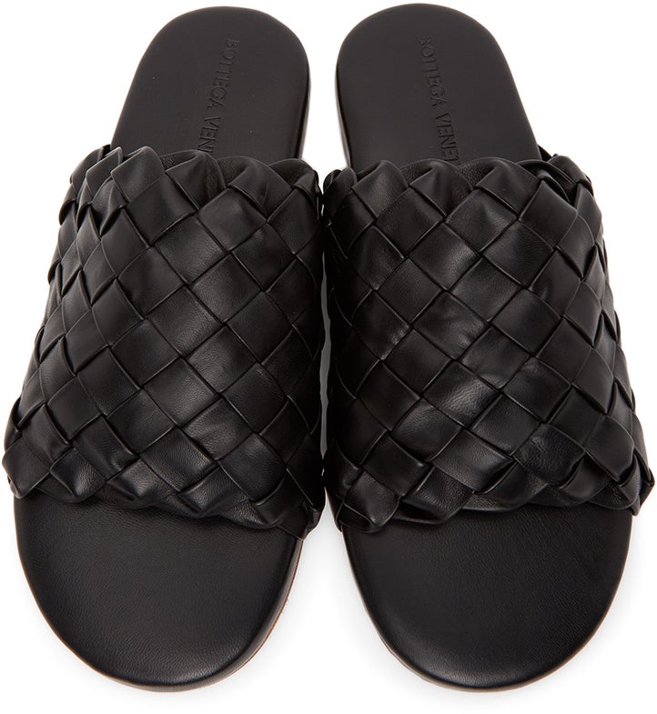 Bottega veneta black online slides