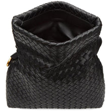 Bottega Veneta Black Intrecciato 'The Fold' Bag - Bottega Veneta Black Intrecciato 'The Fold' Sac - Bottega Veneta Black Intrecciato 'Fold'Bag.