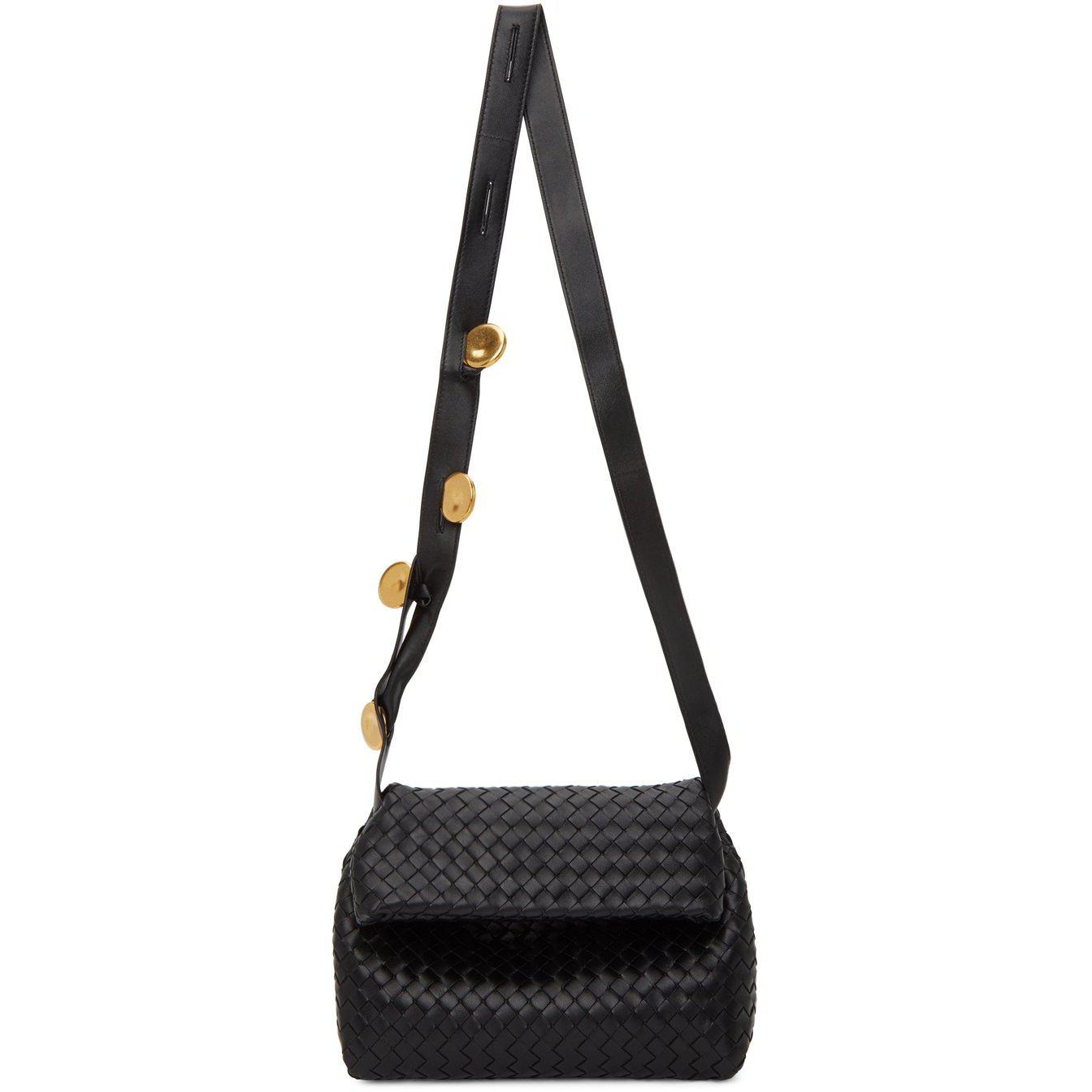 Bottega Veneta Black Intrecciato 'The Fold' Bag – BlackSkinny