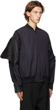 Bottega Veneta Black Nylon Canvas Bomber Jacket