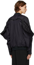Bottega Veneta Black Nylon Canvas Bomber Jacket