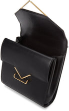 Bottega Veneta Black V-Frame Flap Bag