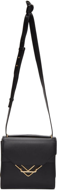 Bottega Veneta Black V-Frame Flap Bag - Bottega Veneta Noir V-Cadre Frame Flap - Bottega 베네타 블랙 V 프레임 플랩 백