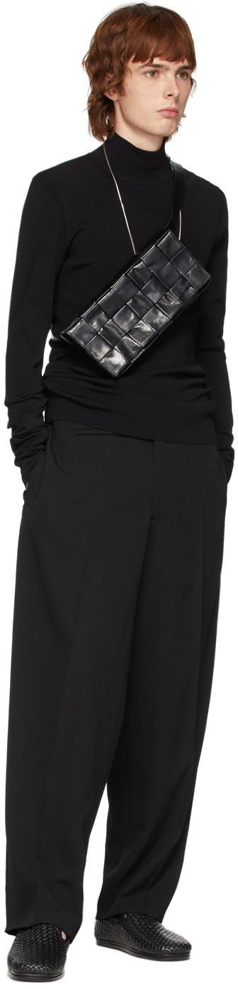 Bottega Veneta Black Wool Gabardine Trousers
