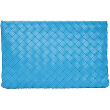 Bottega Veneta Blue Intrecciato Large Pouch