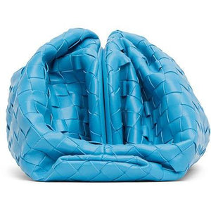 Bottega Veneta Blue Intrecciato 'The Pouch' Clutch