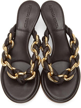 Bottega Veneta Brown Chain Dot Sandals