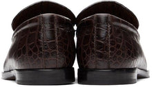 Bottega Veneta Brown Croc Loafers