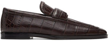 Bottega Veneta Brown Croc Loafers - Mocassins Croc Croc Bottega Veneta Brown - 보테가 베네타 브라운 Croc 로퍼