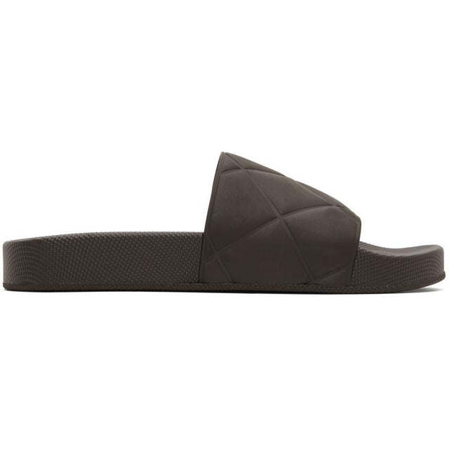 Bottega Veneta Brown Flat Pool Slides
