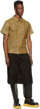 Bottega Veneta Brown Leather Perforated Shirt