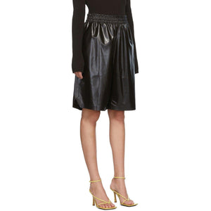 Bottega Veneta Brown Leather Shorts