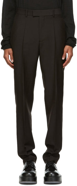 Bottega Veneta Brown Mohair Straight Trousers - Bottega Veneta Brown Mohair Droits droits - Bottega 베네타 브라운 모헤어 스트레이트 바지