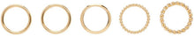 Bottega Veneta Gold Multi Layer Ring Set