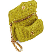 Bottega Veneta Green Crochet Shoulder Bag - Bottega Veneta Green Crochet Sac à bandoulière - Bottega 베네타 그린 크로 셰 뜨개질 숄더 백