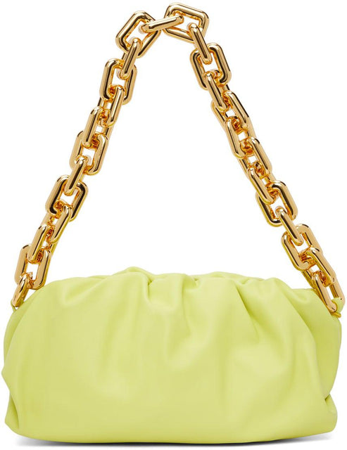 Bottega Veneta Green 'The Chain Pouch' Clutch - Bottega Veneta Green 'The Chain Pouch' Embrayage - Bottega 베네타 그린 '체인 파우치'클러치