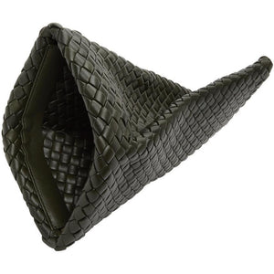 Bottega Veneta Khaki Intrecciato 'The Crisscross' Clutch