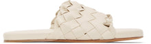Bottega Veneta Off-White Intrecciato Slides - Bottega Veneta Diapositives Intrecciato Off-White - Bottega Veneta Off-White Intrecciato 슬라이드