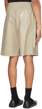 Bottega Veneta Off-White Shiny Leather Shorts