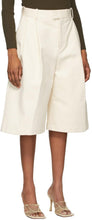 Bottega Veneta Off-White Twill Wide-Leg Shorts