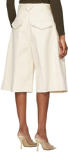 Bottega Veneta Off-White Twill Wide-Leg Shorts