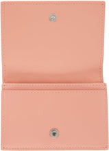 Bottega Veneta Pink Intrecciato Flap Card Holder